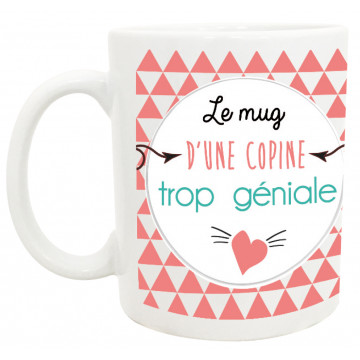 Mug COPINE TROP GÉNIALE collection mugs petits messages