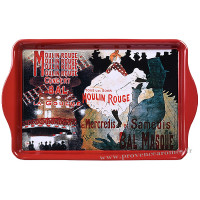 Plateau en métal MOULIN ROUGE CONCERT BAL LA GOULUE déco affiche rétro vintage