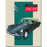 Plaque métal ID 19 Citroën 15 x 20 cm déco rétro vintage