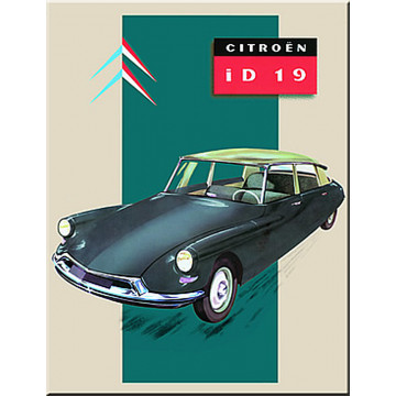 Plaque métal ID 19 Citroën 15 x 20 cm déco rétro vintage