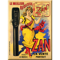 Plaque métal ZAN 15 x 20 cm déco rétro vintage