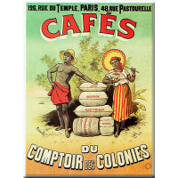 Plaque métal CAFÉS COMPTOIR 15 x 20 cm déco rétro vintage