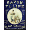 Plaque métal SAVON TULIPE 15 X 20 cm déco rétro vintage