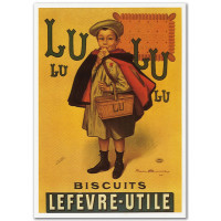 Plaque métal BISCUITS LU 15 x 20 cm déco rétro vintage