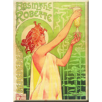 Plaque métal ABSINTHE ROBETTE 15 x 20 cm déco rétro vintage