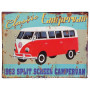 Plaque métal Van Classic Campervan 25 x 33 cm déco rétro vintage