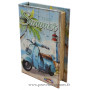 Livre boîte en bois déco vespa TIME SUMMER rétro vintage 14 cm