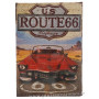 Livre boîte en bois déco ROUTE 66 rétro vintage 17 cm modèle 1