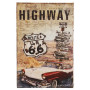 Livre boîte en bois déco ROUTE 66 rétro vintage 14 cm modèle 3