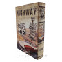 Livre boîte en bois déco ROUTE 66 rétro vintage 14 cm modèle 3