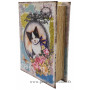 Livre boîte en bois déco CHATON déco rétro vintage 17 cm modèle 2