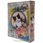 Livre boîte en bois déco CHATON déco rétro vintage 17 cm modèle 2