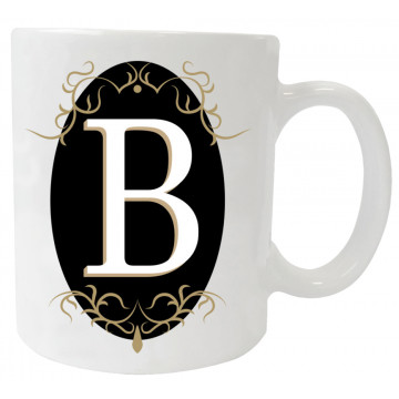 Mug personnalisé initiale Lettre B