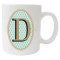 Mug personnalisé initiale Lettre D