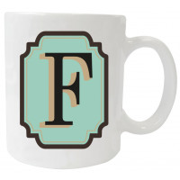 Mug personnalisé initiale Lettre F