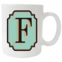 Mug personnalisé initiale Lettre F