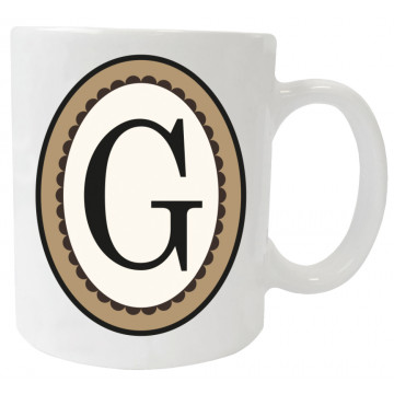 Mug personnalisé initiale Lettre G