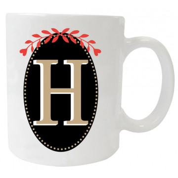 Mug personnalisé initiale Lettre H