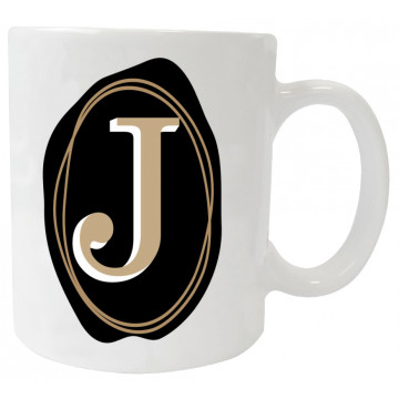 Mug personnalisé initiale Lettre J