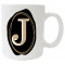 Mug personnalisé initiale Lettre J