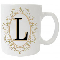 Mug personnalisé initiale Lettre L