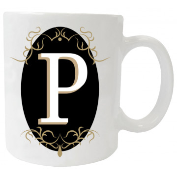 Mug personnalisé initiale Lettre P