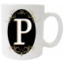 Mug personnalisé initiale Lettre P