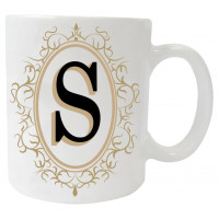 Mug personnalisé initiale Lettre S