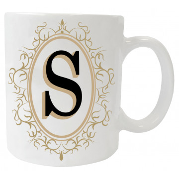 Mug personnalisé initiale Lettre S