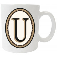 Mug personnalisé initiale Lettre U