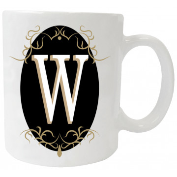 Mug personnalisé initiale Lettre W
