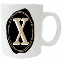 Mug personnalisé initiale Lettre X