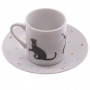 Coffret de 2 tasses à café Chat I LOVE MY CAT