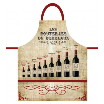 Tablier de cuisine LES BOUTEILLES DE BORDEAUX