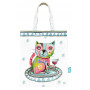 Sac coton Chat avec un verre de vin ALLEN DESIGNS