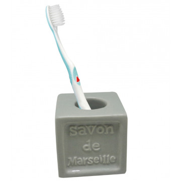 Porte brosse à dents Savon de Marseille Gris