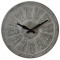 Horloge en métal gris Chiffres Romains