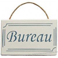 Plaque en bois " BUREAU " fond blanc