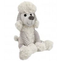 Peluche chien CANICHE pattes rayées