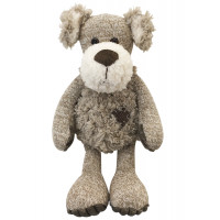 Peluche chien beige marron chiné