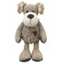 Peluche chien beige marron chiné