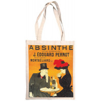 Sac Coton couleur ABSINTHE PERNOT déco affiche rétro vintage