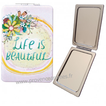 Miroir de poche Life is Beautiful ALLEN DESIGNS