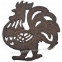 Dessous de plat COQ en fonte brun antique