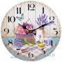 Horloge Provence LAVANDE Rose Papillon