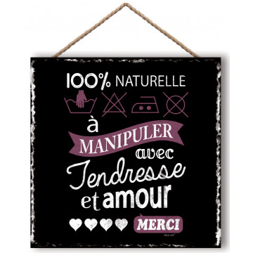 Panneau en bois 100% NATURELLE À MANIPULER AVEC TENDRESSE ET AMOUR MERCI Prose-Café