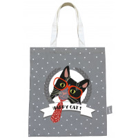 Sac Coton HAPPY CAT CHAT CRAVATE