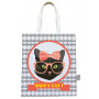Sac Coton HAPPY CAT CHAT NOIR