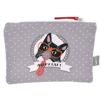 Pochette coton HAPPY CAT CRAVATE