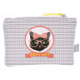 Pochette coton HAPPY CAT CHAT NOIR